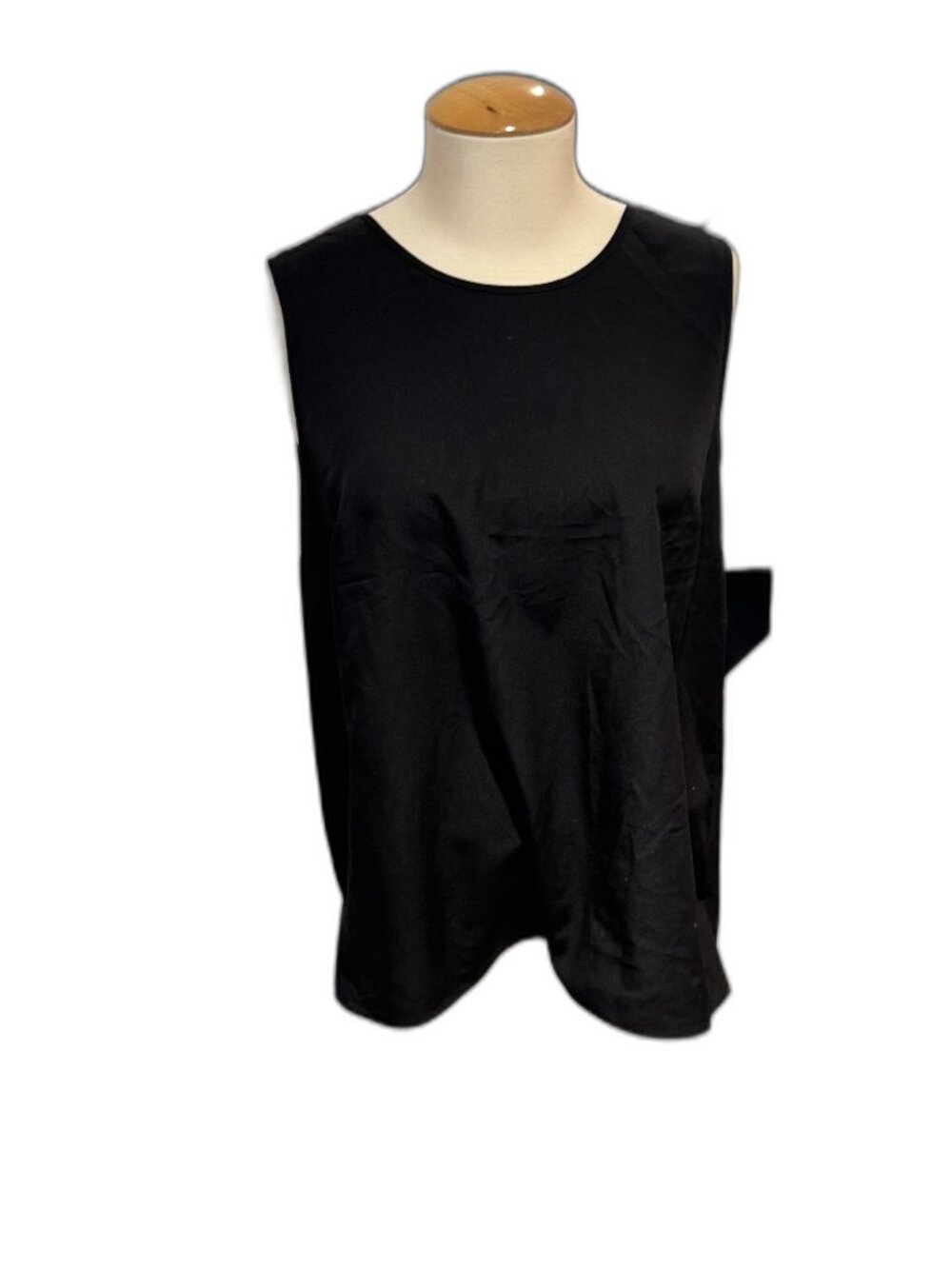 1.STATE Black Draped Deep-V Sleeveless Top - M